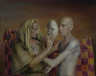 Картина под названием "Unmask" - Oleg Radvan, Подлинное произведение искусства, Масло
