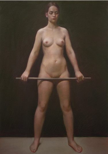Peinture intitulée "Gymnastics" par Oleg Sergeev, Œuvre d'art originale, Pastel