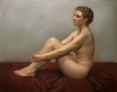 Картина под названием "Nude" - Oleg Sergeev, Подлинное произведение искусства, Пастель