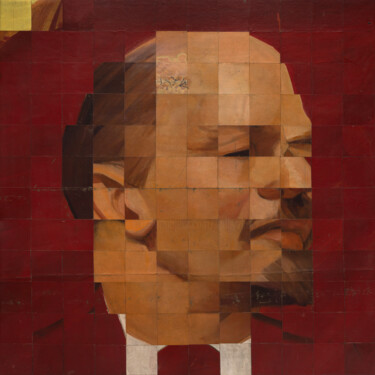 Картина под названием "Recycled Lenin #16" - Oleksandr Balbyshev, Подлинное произведение искусства, Масло Установлен на Дере…