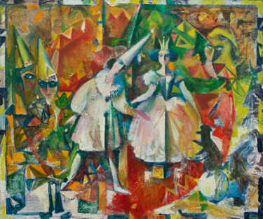 Painting titled "Theater" by Oleksandr Belianskyi, Original Artwork, Oil