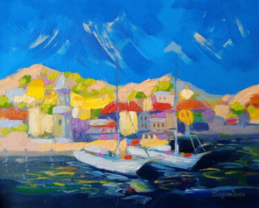 Malerei mit dem Titel "Sunny Greece. Kos I…" von Oleksandr Bohomazov, Original-Kunstwerk, Öl