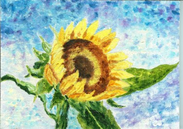 Painting titled "Sunflower" by Oleksandr Chebotarov, Original Artwork, Oil