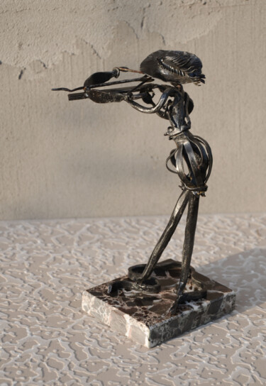 Sculpture titled "KNIGHT. Crossbow sh…" by Oleksandr Desiat, Original Artwork, Metals