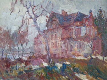 Painting titled "Antonina's estate" by Oleksandr Khrapachov, Original Artwork, Oil