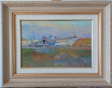 Painting titled "Harvest_" by Oleksandr Khrapachov, Original Artwork, Oil