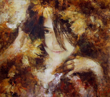 Painting titled "Autumn" by Oleksandr Korol, Original Artwork, Oil