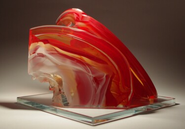 Skulptur mit dem Titel "shards of empire" von Oleksandr Kovalskyi, Original-Kunstwerk, Glas