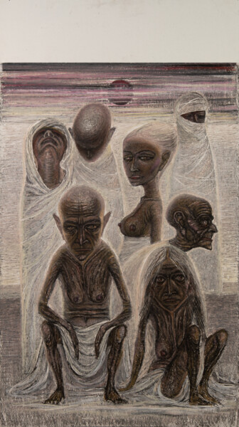 Malerei mit dem Titel "Seven deadly sins" von Oleksandr Puchkov, Original-Kunstwerk, Pastell