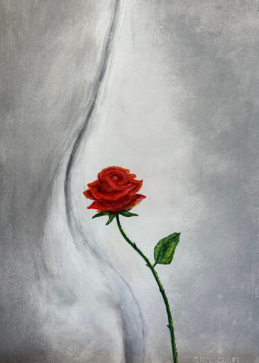 Painting titled "Floraison" by Oleksandra Horscroft, Original Artwork, Acrylic