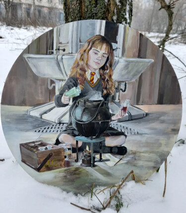 Pittura intitolato "Hermione Granger" da Oleksandra Velychko, Opera d'arte originale, Acrilico