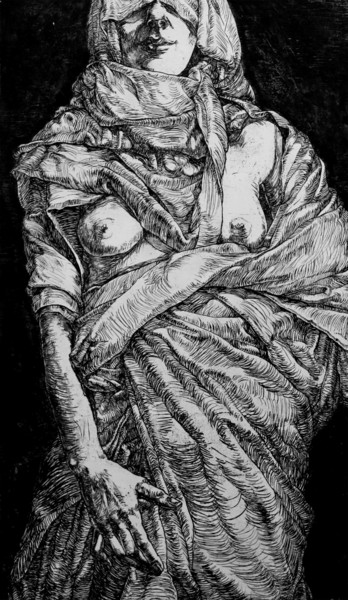 印花与版画 标题为“Virginity” 由Oleksandra Voronina, 原创艺术品, 蚀刻