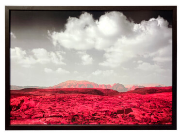 Photography titled "Red stones. Nuweiba…" by Oleksiy Gudzovskyy, Original Artwork, Manipulated Photography Mounted on Wood S…