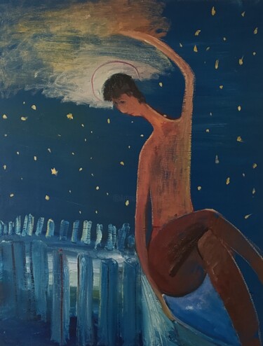 Картина под названием "KYIV" - Oleksyi Zagumnyi, Подлинное произведение искусства, Масло Установлен на Деревянная рама для н…