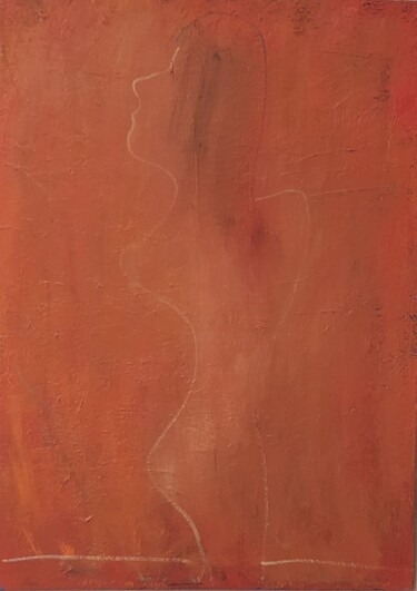 Painting titled "Orange number two" by Oleksyi Zagumnyi, Original Artwork, Oil Mounted on Wood Stretcher frame