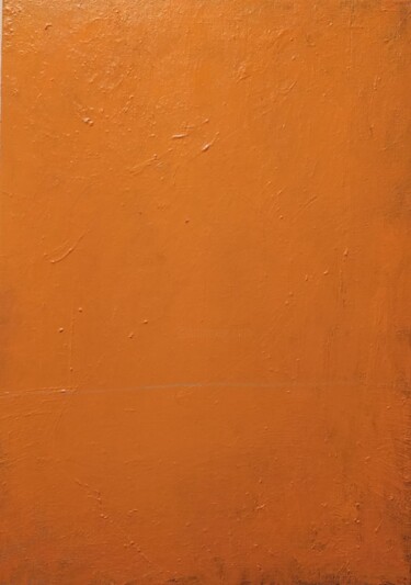 Painting titled "Orange number foure" by Oleksyi Zagumnyi, Original Artwork, Oil Mounted on Wood Stretcher frame