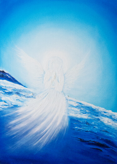 Malerei mit dem Titel "angel/ ангел" von Olena And Taisiya Voyevodenko, Original-Kunstwerk, Öl