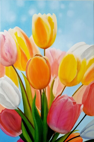 Painting titled "Spring inspiration" by Olena Berest, Original Artwork, Oil