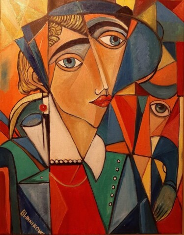 Pittura intitolato "Мадам" da Olena Blinnikova, Opera d'arte originale, Olio