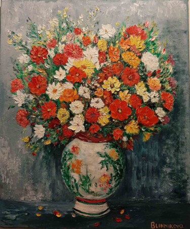 Peinture intitulée "Flores" par Olena Blinnikova, Œuvre d'art originale, Huile