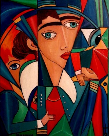Peinture intitulée "Третий глаз" par Olena Blinnikova, Œuvre d'art originale, Huile Monté sur Châssis en bois