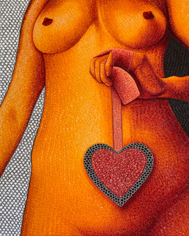 Schilderij getiteld "Liebe mit sich selb…" door Olena Bratiychuk Linse, Origineel Kunstwerk, Olie