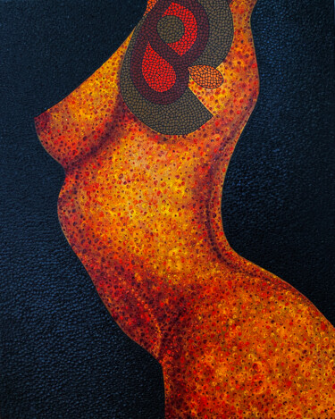 Malerei mit dem Titel "Torso 3" von Olena Bratiychuk Linse, Original-Kunstwerk, Öl