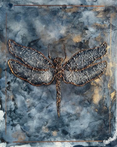 Ζωγραφική με τίτλο "DragonFly" από Olena Bunina (Helena Bunina), Αυθεντικά έργα τέχνης, Χρωστικές ουσίες