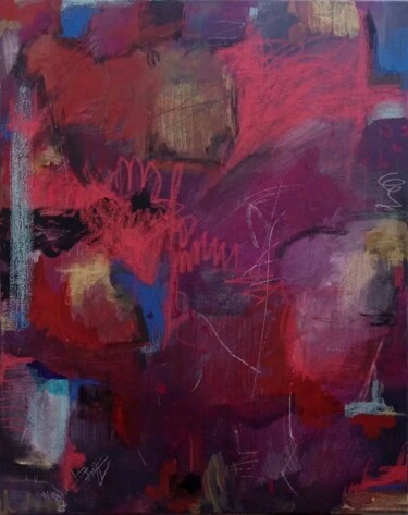 Painting titled "Abstraction #2" by Olena Karpenko, Original Artwork, Acrylic Mounted on Wood Stretcher frame