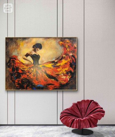 Pintura titulada "Dancer" por Olena Khristo, Obra de arte original, Acrílico Montado en Bastidor de camilla de madera