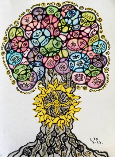 Peinture intitulée "To discover talents" par Olena Kovalenko, Œuvre d'art originale, Crayon