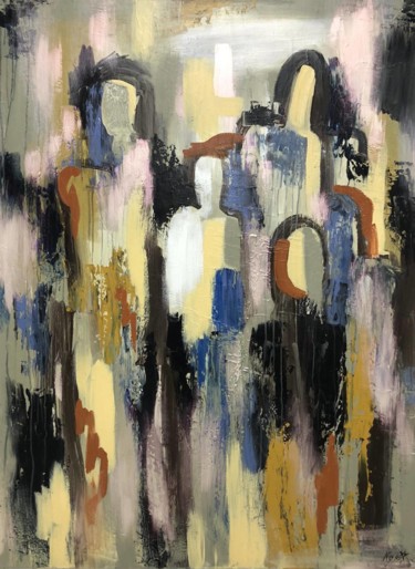 Peinture intitulée "Abstract Figurative…" par Olena Kryvonos, Œuvre d'art originale, Huile Monté sur Châssis en bois