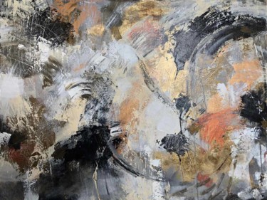 Pittura intitolato "Brown Modern Wall A…" da Olena Kryvonos, Opera d'arte originale, Olio Montato su Telaio per barella in l…