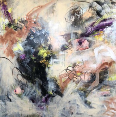 Картина под названием "Colorful Acrylic Pa…" - Olena Kryvonos, Подлинное произведение искусства, Акрил Установлен на Деревян…