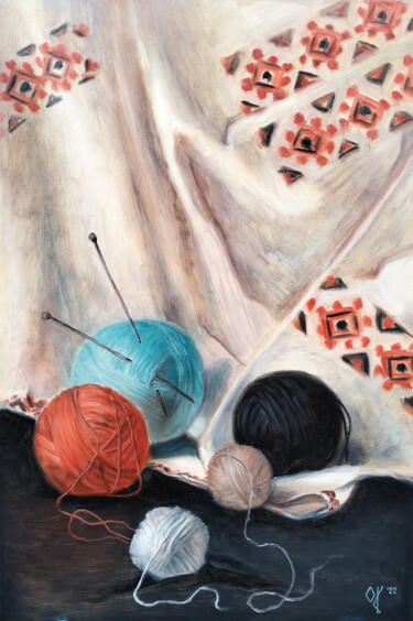 Pittura intitolato "Handmade" da Olena Kucher, Opera d'arte originale, Olio