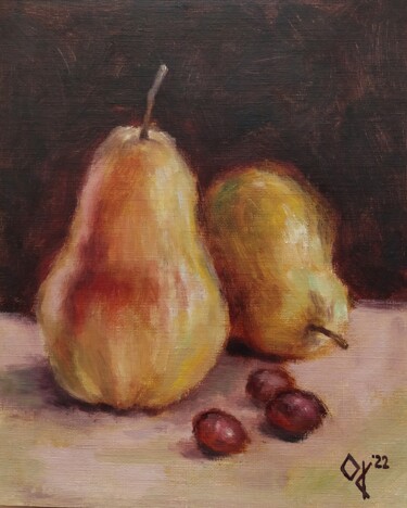 Painting titled "Fruits and berries,…" by Olena Kucher, Original Artwork, Oil