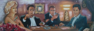 Картина под названием ""В казино"" - Olena Lisova, Подлинное произведение искусства, Масло Установлен на Деревянная панель