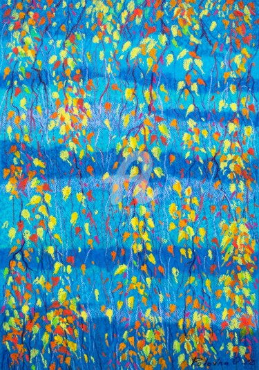 绘画 标题为“Rideau d'automne” 由Olena Polovna, 原创艺术品, 粉彩