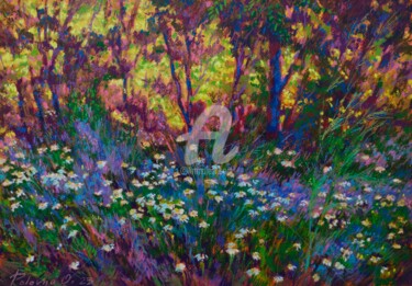 绘画 标题为“Clairière forestière” 由Olena Polovna, 原创艺术品, 粉彩
