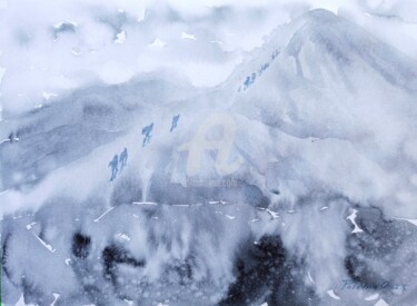 Drawing titled "Ascenseur." by Olena Polovna, Original Artwork, Watercolor