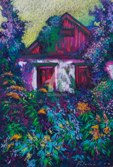 绘画 标题为“Maison abandonnée” 由Olena Polovna, 原创艺术品, 粉彩
