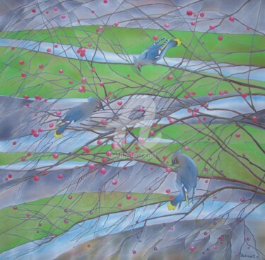 Ζωγραφική με τίτλο "Птички birds" από Olena Polovna, Αυθεντικά έργα τέχνης, Άλλος