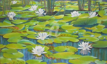 Pintura intitulada "lily" por Olena Polovna, Obras de arte originais, Outro