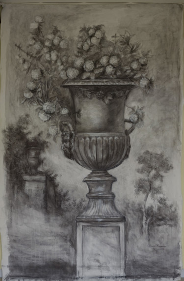 Painting titled "Vase Médicis N°7" by Olena Rabitcheva, Original Artwork, Oil