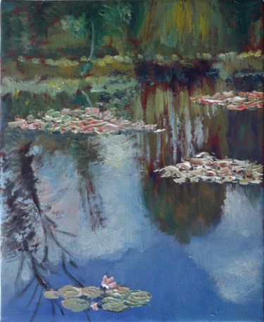 Peinture intitulée "L'eau fleurie" par Olena Rabitcheva, Œuvre d'art originale
