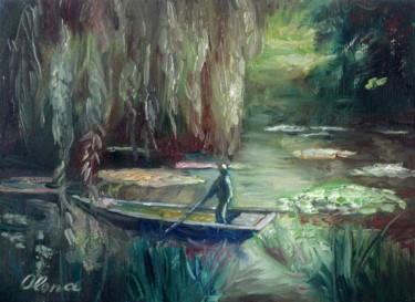 Peinture intitulée "Promenade aquatique" par Olena Rabitcheva, Œuvre d'art originale