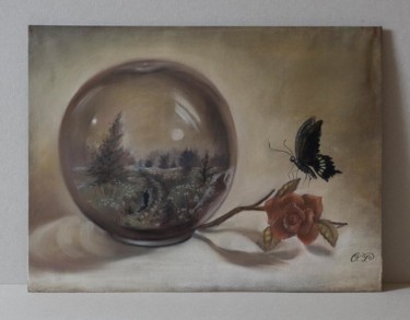 Peinture intitulée "Le monde parallèle" par Olena Rabitcheva, Œuvre d'art originale, Huile