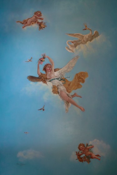 Malerei mit dem Titel "Allégorie de l'été" von Olena Rabitcheva, Original-Kunstwerk