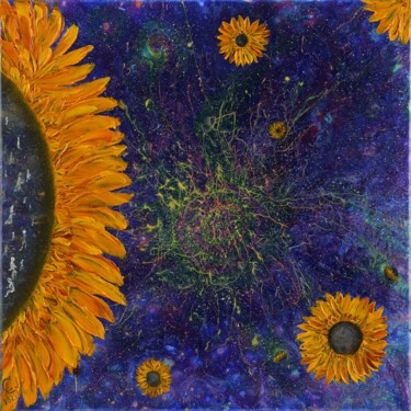 Pittura intitolato "«Sunflowering Galax…" da Olena Smal, Opera d'arte originale, Olio