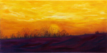 Painting titled "«Sunset over Irelan…" by Olena Smal, Original Artwork, Oil